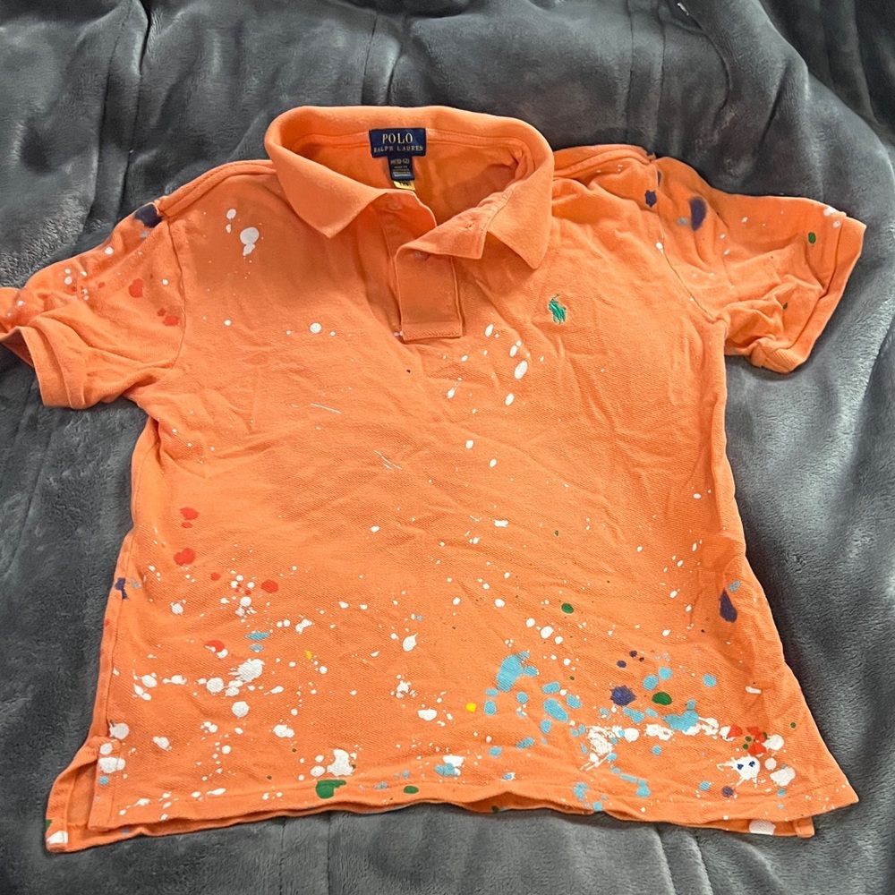 Polo by Ralph Lauren Kids Orange Splatter Polo Shirt
